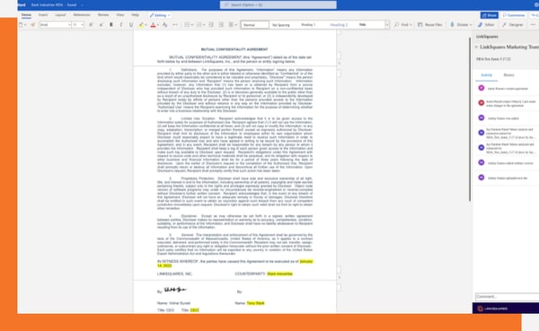Draft and Review Agreements in Microsoft Word